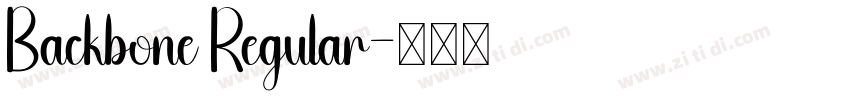 Backbone Regular字体转换